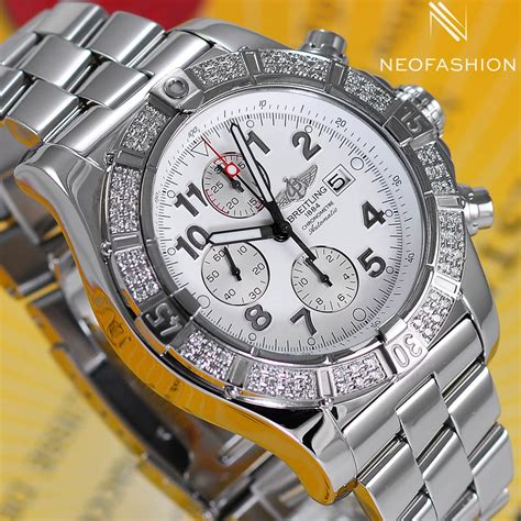 breitling a13370 diamond bezel.